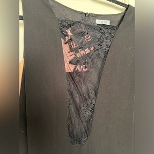 Tobi mini dress with lace panel